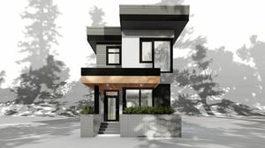 Skinny home in Edmonton by infill custom builder Kanvi Homes