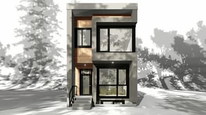 Skinny home in Edmonton by infill custom builder Kanvi Homes