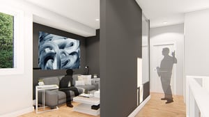 Skinny home in Edmonton by infill custom builder Kanvi Homes