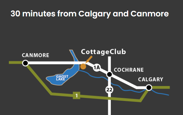 Kanvi Cottage Club Map to canmore