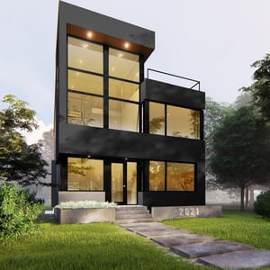 Infill custom home builder in Edmonton Kanvi Homes 25 floor plan